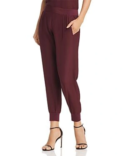 Shop Atm Anthony Thomas Melillo Silk Jogger Pants In Wine