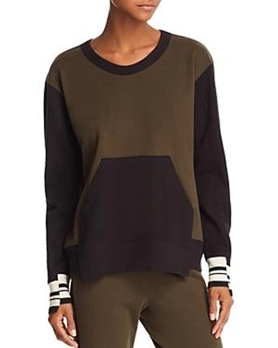 Shop Wilt Kangaroo Pocket Sweatshirt In Seaweed/black