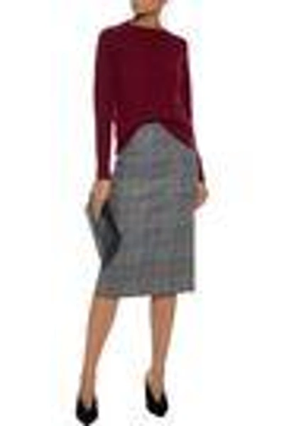 Shop Iris & Ink Woman Gertie Ribbed Cashmere Sweater Merlot