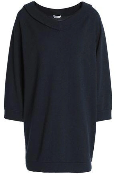 Shop Brunello Cucinelli Woman Cashmere Sweater Midnight Blue
