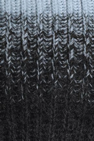 Shop Brunello Cucinelli Woman Two-tone Cashmere Turtleneck Sweater Black