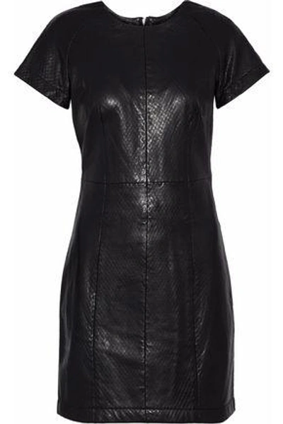 Shop Muubaa Leather Mini Dress In Black