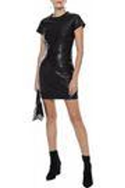 Shop Muubaa Leather Mini Dress In Black
