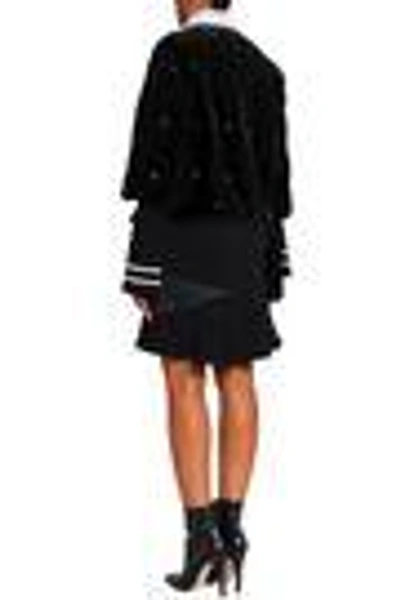 Shop Joie Woman Nayland Crystal-embellished Faux Fur Jacket Black