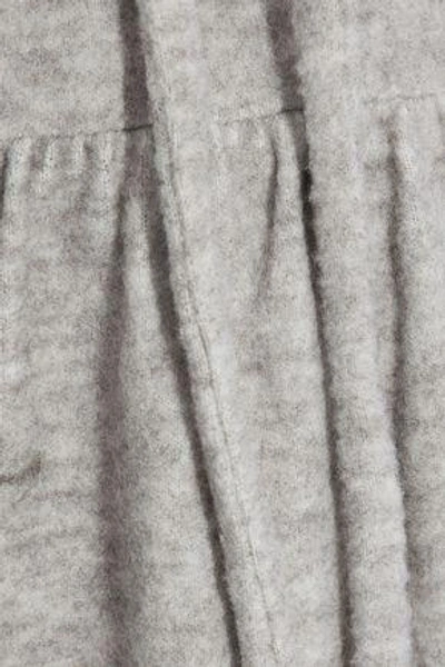 Shop W118 By Walter Baker Woman Carina Cotton-blend Fleece Hooded Sweatshirt Stone