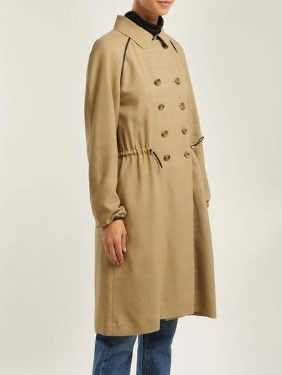 A.p.c. Jackie Twill Trench Coat In Beige ModeSens