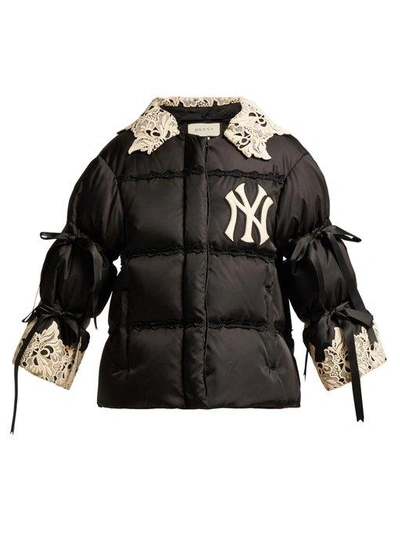 Gucci Women's Nylon Jacket With Ny Yankees™ Patch In Black