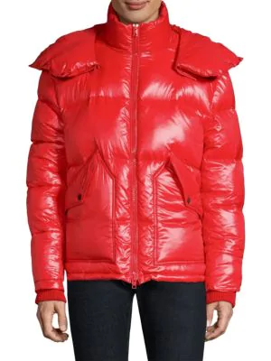 tommy hilfiger shiny puffer jacket mens