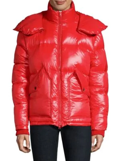 Tommy Hilfiger High Shine Down Puffer Jacket In Tommy Red | ModeSens
