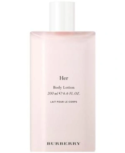 Shop Burberry Her Body Lotion, 6.6-oz.