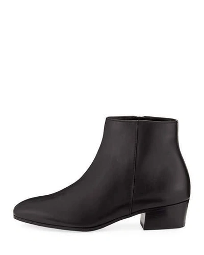 Shop Aquatalia Fuoco Leather Ankle Boots In Black