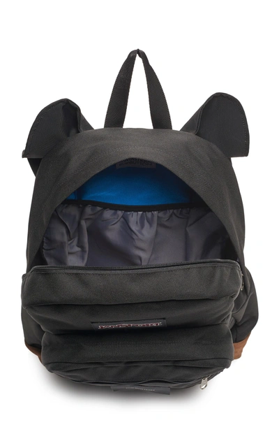 Shop Pushbutton Canvas Backpack In Black