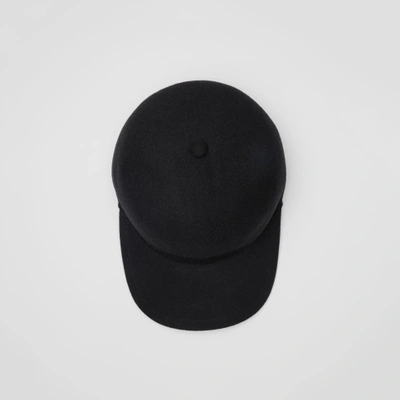 Shop Burberry Felted Wool Baseball Cap In Black