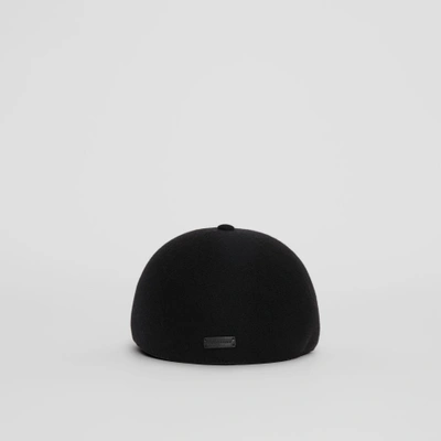 Shop Burberry Felted Wool Baseball Cap In Black