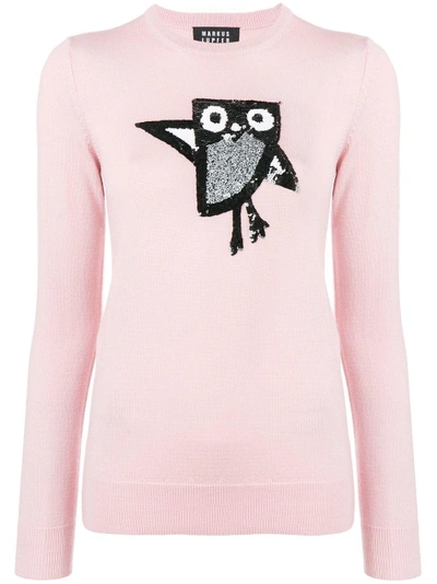 Shop Markus Lupfer Mia Sequinned Sweater In Pink