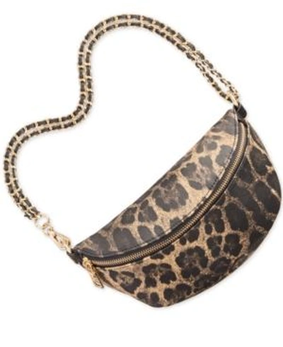 Shop Steve Madden Macy Convertible Belt Bag In Leopard/silver