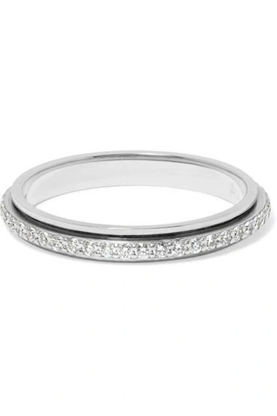 Shop Piaget Possession 18-karat Platinum Diamond Ring In Silver