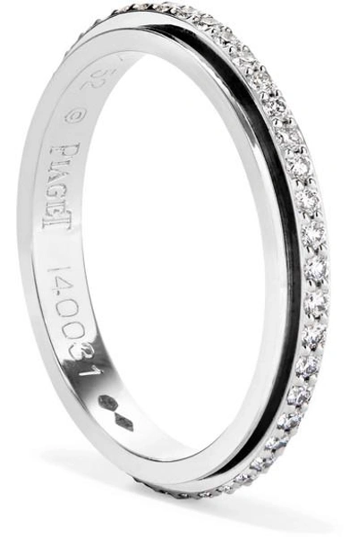 Shop Piaget Possession 18-karat Platinum Diamond Ring In Silver
