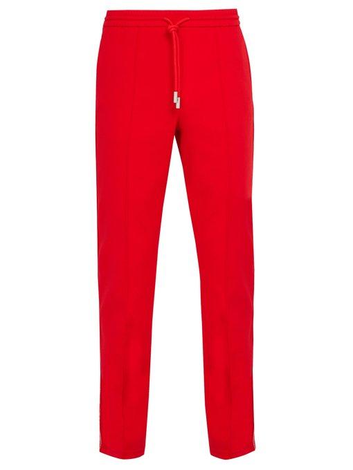 off white red track pants