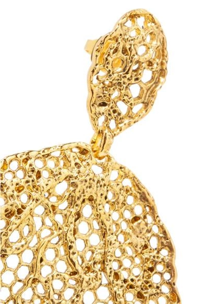 Shop Aurelie Bidermann Dentelle Gold-plated Earrings
