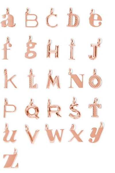 Shop Monica Vinader A-z Alphabet Letter Rose Gold Vermeil Pendants