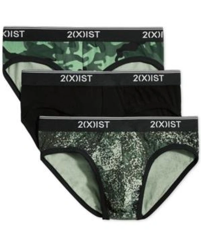 Shop 2(x)ist Cotton Stretch No Show Brief 3 Pack In Camo Dot