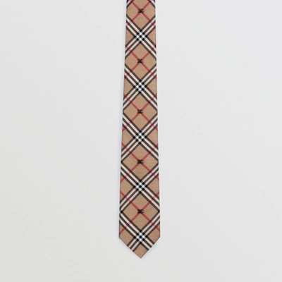 窄版剪裁马术骑士格纹丝质领带