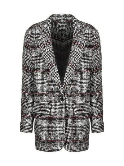 Shop Isabel Marant Étoile Erix Checked Coat In Grey