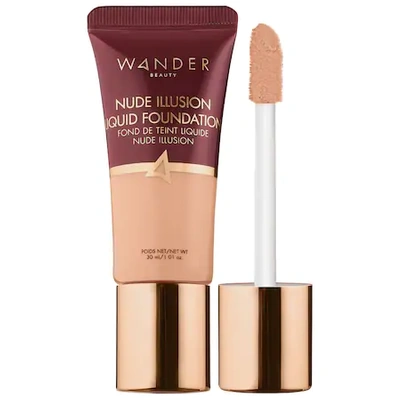 Shop Wander Beauty Nude Illusion Liquid Foundation Medium 1.01 oz/ 30 ml