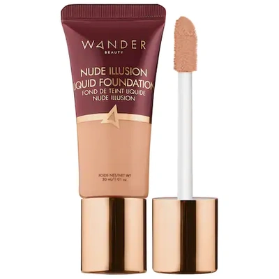 Shop Wander Beauty Nude Illusion Liquid Foundation Tan 1.01 oz/ 30 ml