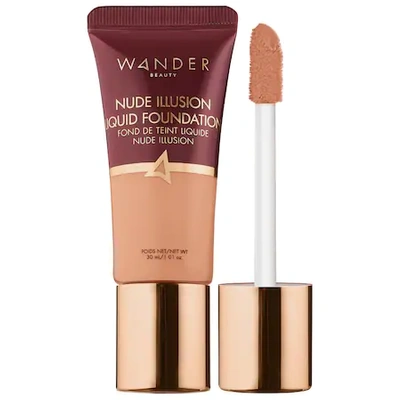 Shop Wander Beauty Nude Illusion Liquid Foundation Golden Tan 1.01 oz/ 30 ml