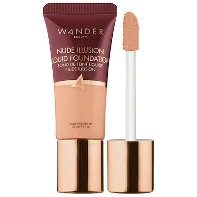 Shop Wander Beauty Nude Illusion Liquid Foundation Golden Medium 1.01 oz/ 30 ml