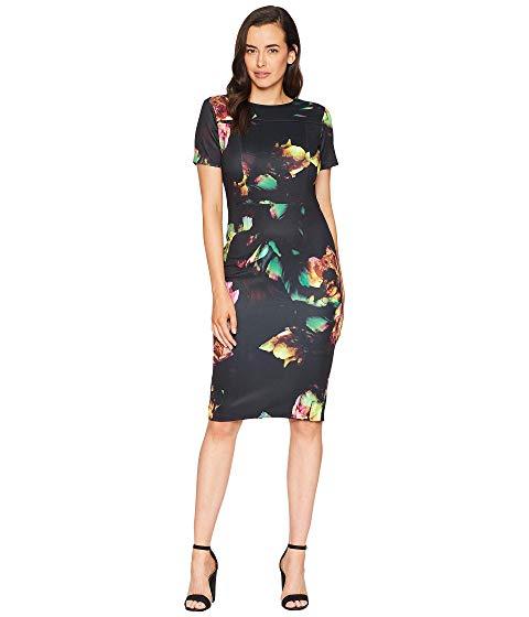 scuba midi sheath dress