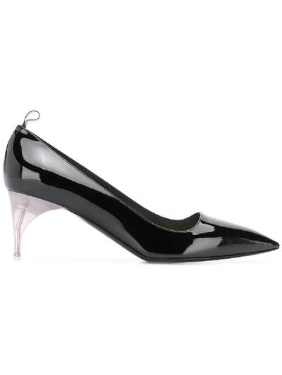 Shop Alain Tondowski Varnished Pointed Pumps - Black