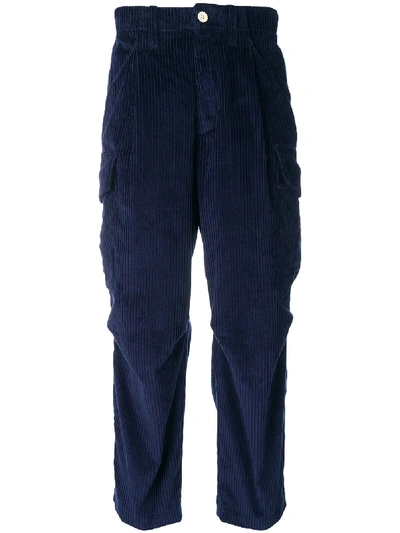 Shop Lc23 Corduroy Trousers In Blue