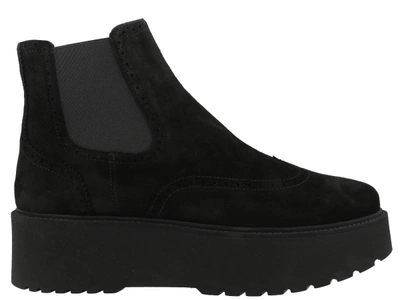 Shop Hogan H355 Ankle Boots In Black