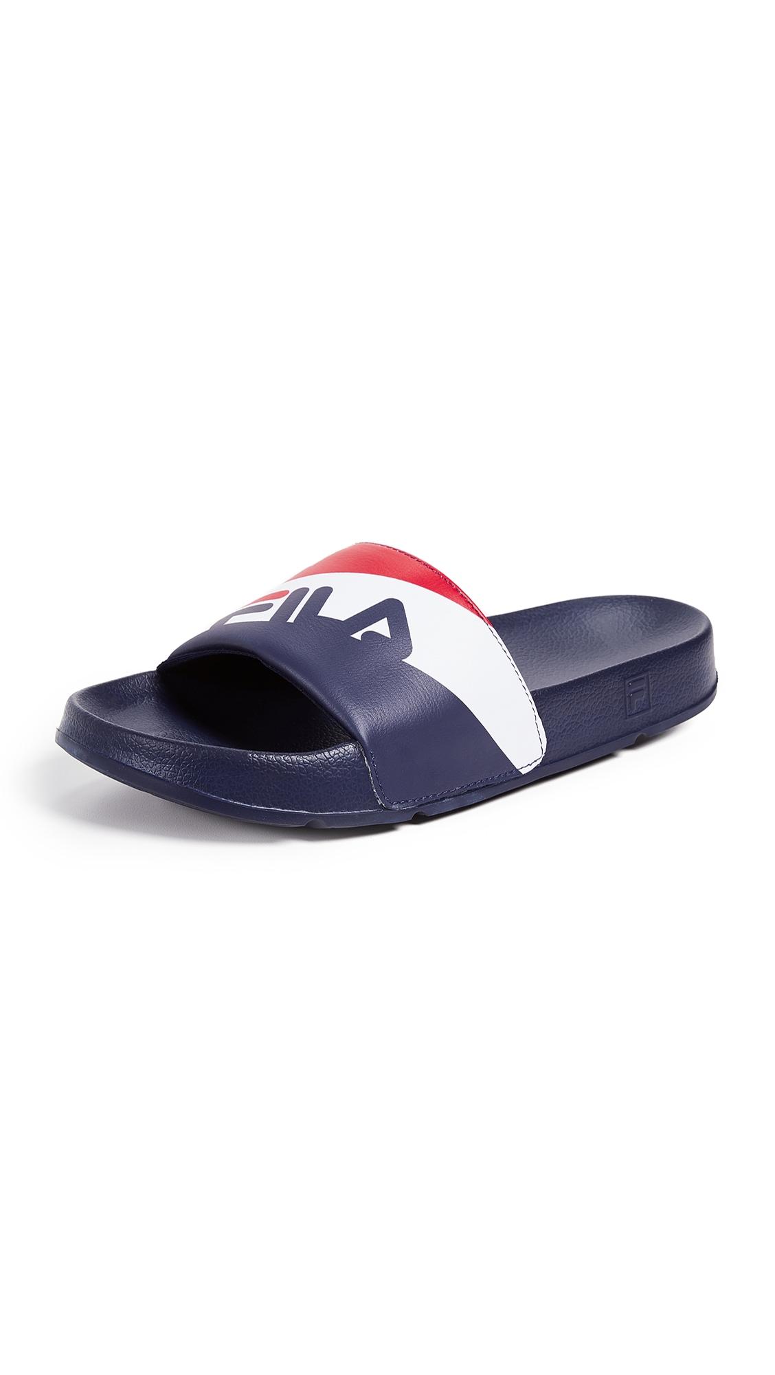 fila blue sandals
