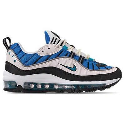 Shop Nike Women's Air Max 98 Casual Shoes, White/blue