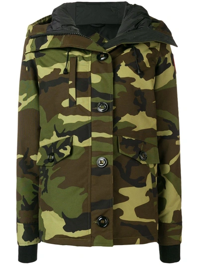 Shop Canada Goose Camouflage Padded Jacket - Green