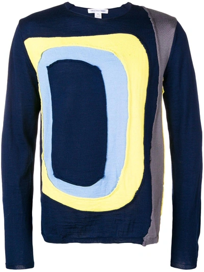Shop Comme Des Garçons Shirt Cut Out Detail Sweater - Blue