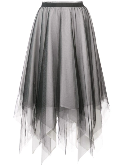 Shop Marc Le Bihan Asymmetric Full Skirt - Black