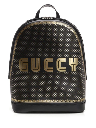 Shop Gucci Guccy Medium Backpack In Black