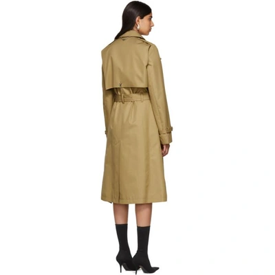 Shop Rabanne Paco  Tan Double-breasted Trench Coat In 013 Kraft
