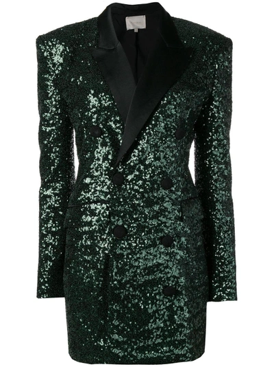 Shop Amen Sequin Blazer Dress - Green