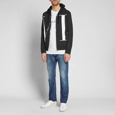 Shop Valentino Vltn Zip Hoody In Black