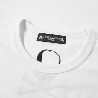 Shop Mastermind Japan Mastermind World Skull Embroidered Arm Tee In White