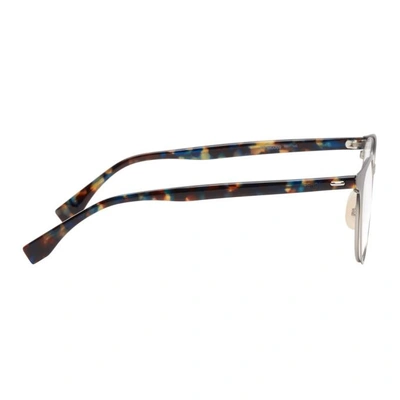 Shop Fendi Silver And Tortoiseshell Round Glasses In R81.mtl.tr