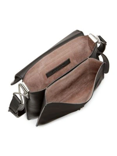Shop Jw Anderson Disc Buckle Leather Shoulder Bag In Camellia
