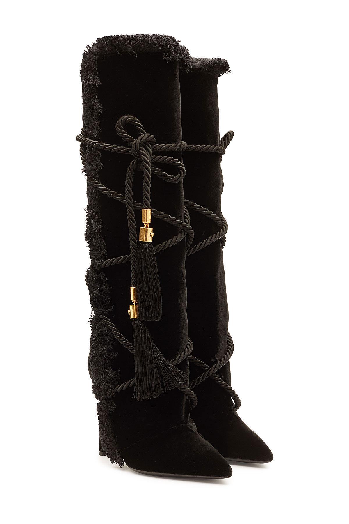 versace over the knee boots