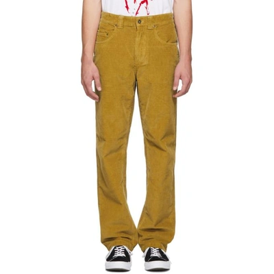 Shop Napa By Martine Rose Yellow Corduroy Blackburn Trousers In Natural 2